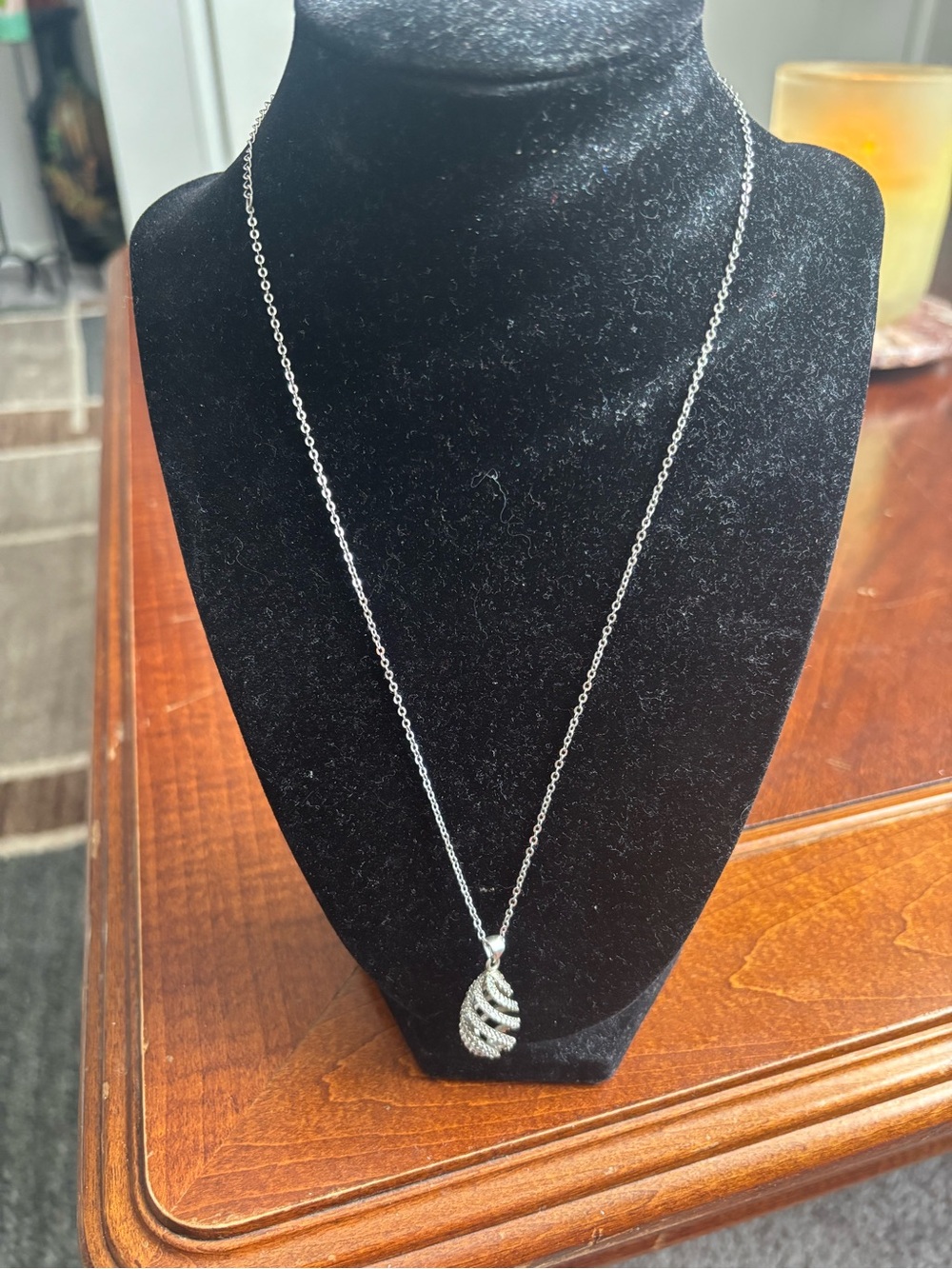 Elegant Silver Crystal Spiral Pendant Necklace - Women Jewelry